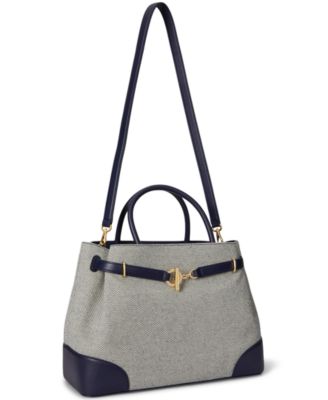 Cross-Dyed Canvas Large Blaike Satchel Bag