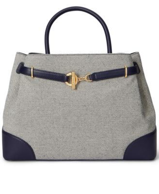 Lauren Ralph Lauren - Blaike Large Cross-Dyed Canvas Satchel Bag