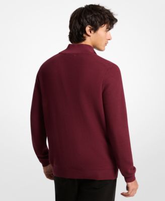 Men's Mouline Texture Quarter-Zip Sweater