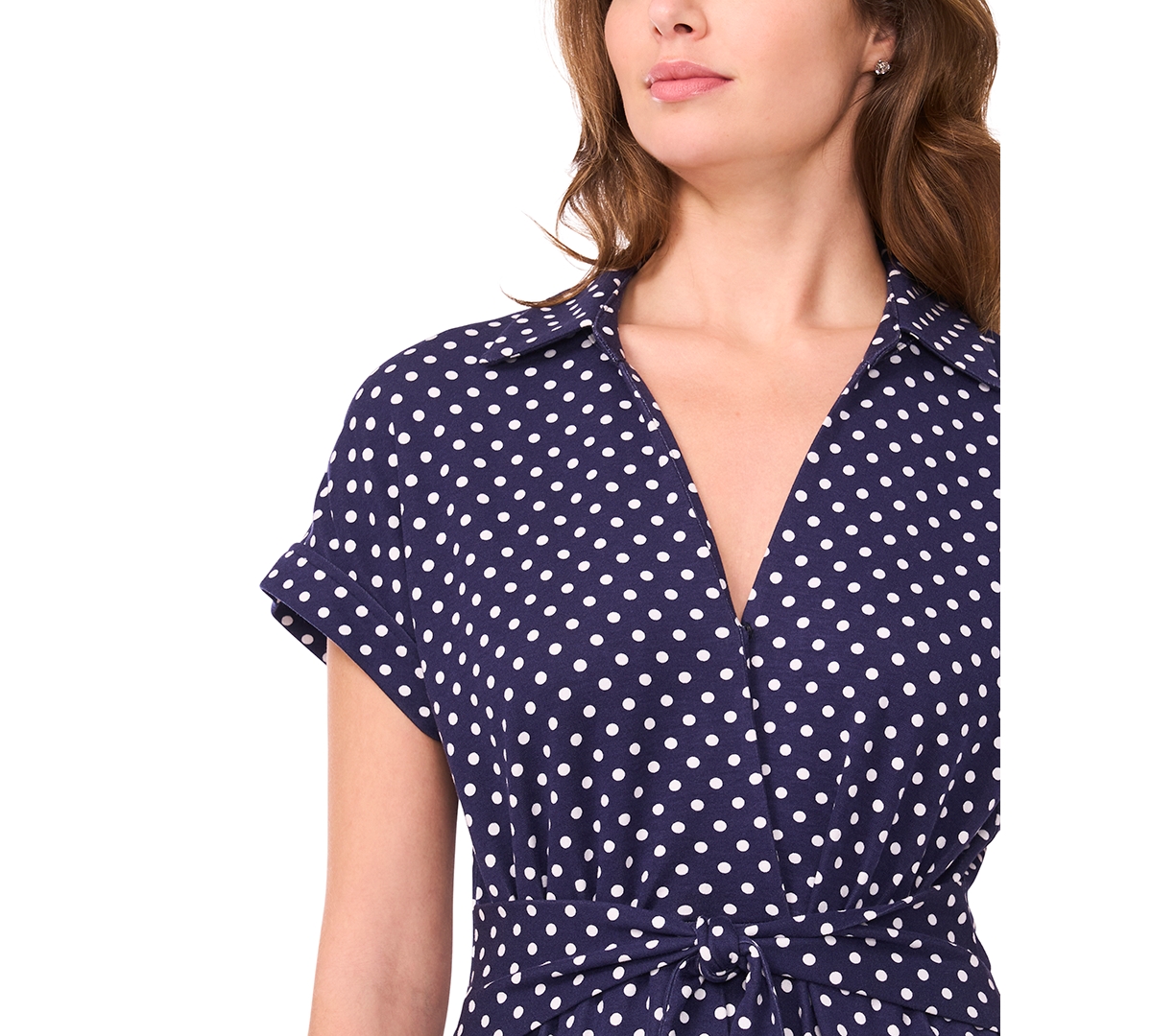 Msk Petite Belted Midi Shirtdress