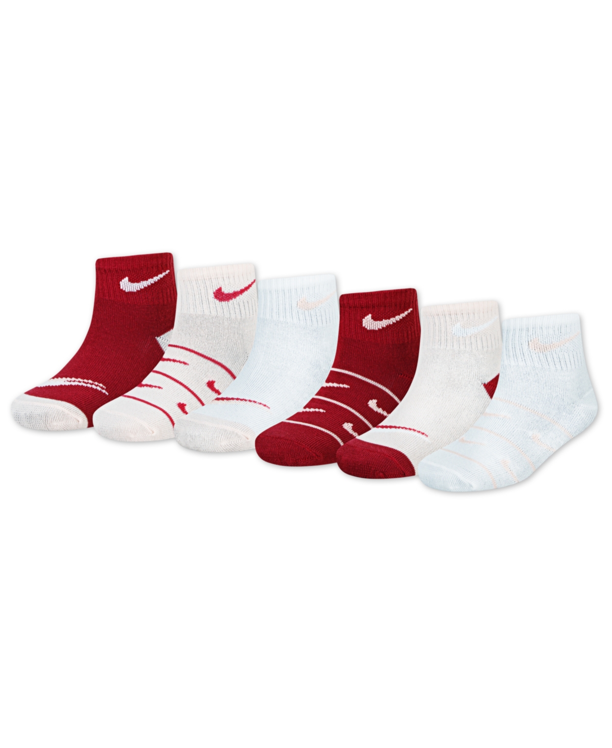 Nike Little Girls Ankle Socks, 6 Pack