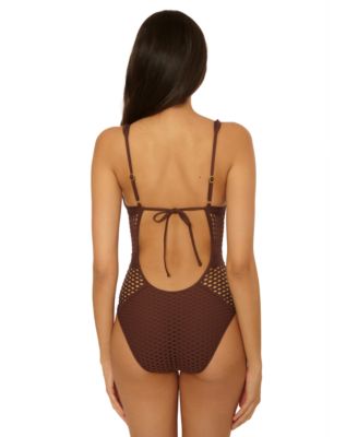 Women's Castaway Fishnet One-Piece Swimsuit