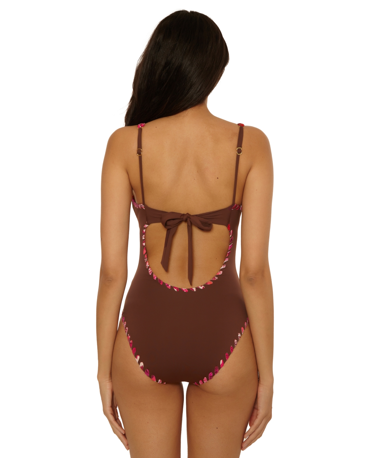 Becca Women's On the Edge Hand Looped V Wire One-Piece Swimsuit