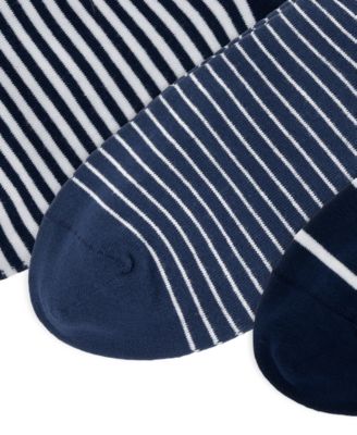 Women's Stripe Low Cut Socks, 3-Pack
