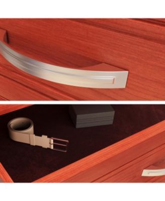 Solid Wood 5 Drawers and Glass Doors Walk-In Closet Organizer