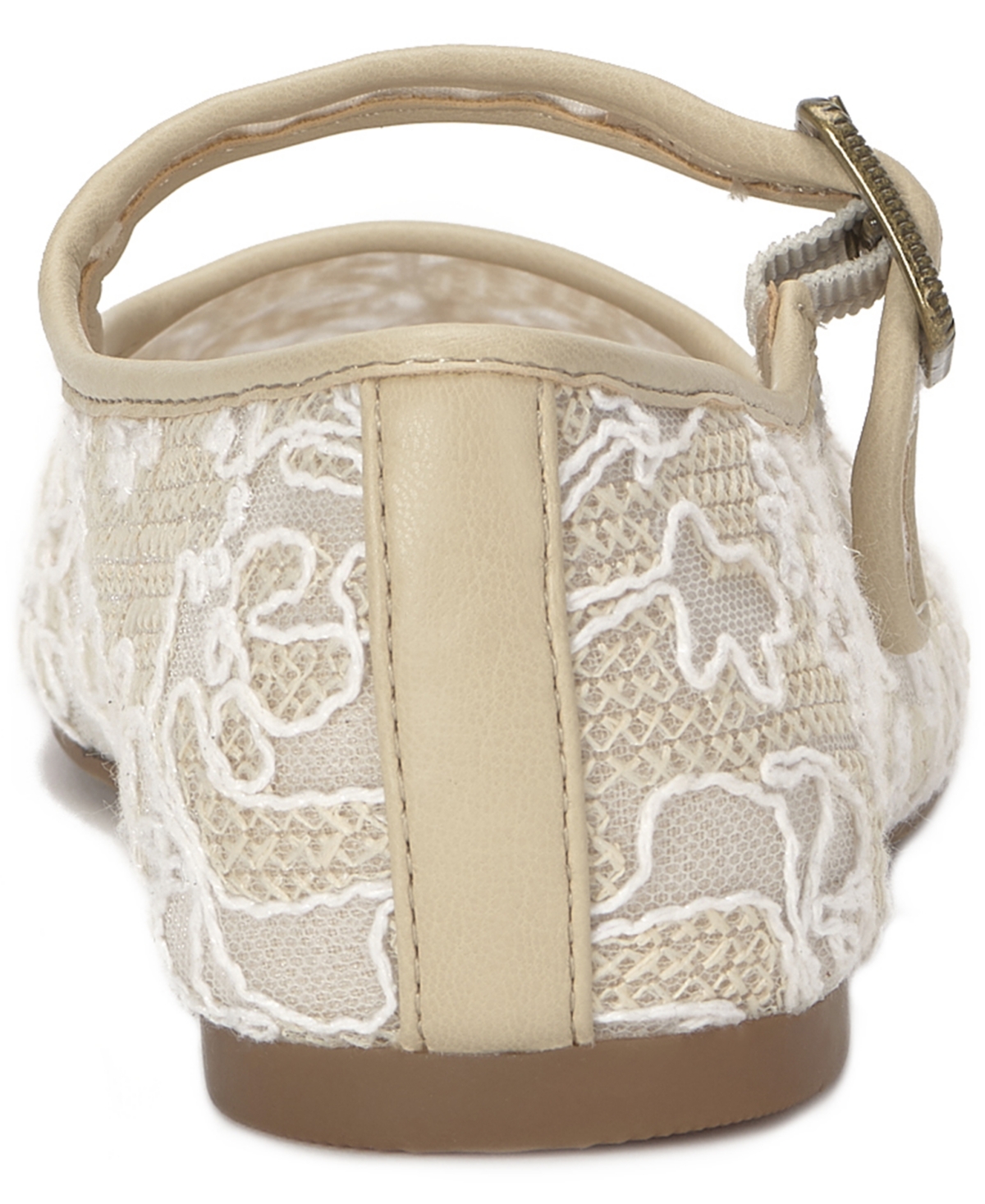 Lucky Brand Women's Tannyr Burnout Lace Mary Jane Ballet Flats