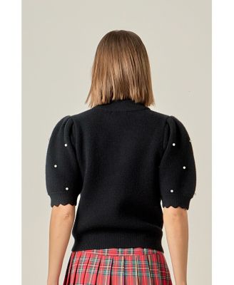 Women's Scallop Embellishment Knit
