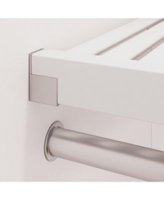 Solid Wood Reach-In Closet Organizer with 4 Shaker Style Drawers and Glass Doors