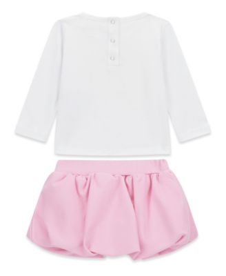 Baby Girls' Long-Sleeve T-Shirt and Skirt, 2-Piece Set