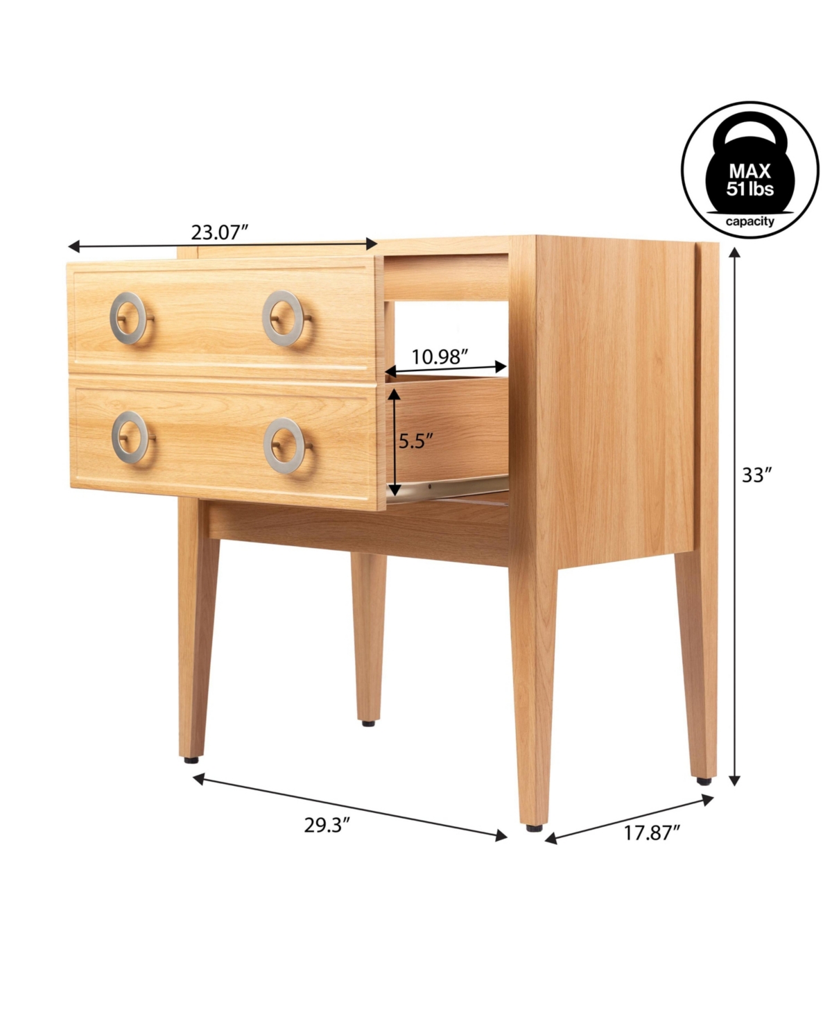 Jonathan Y Corbin Classic 1-Drawer Bath Vanity Base Only (Sink Basin Not Included