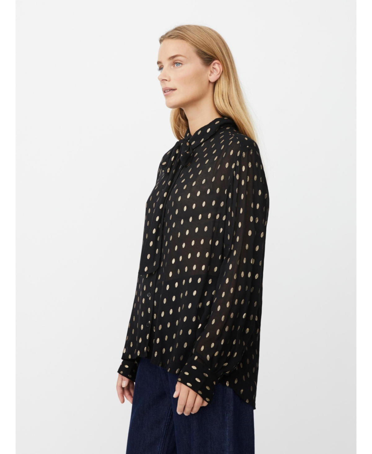 Masai Copenhagen Women's MaInoria Neck Tie Shirt