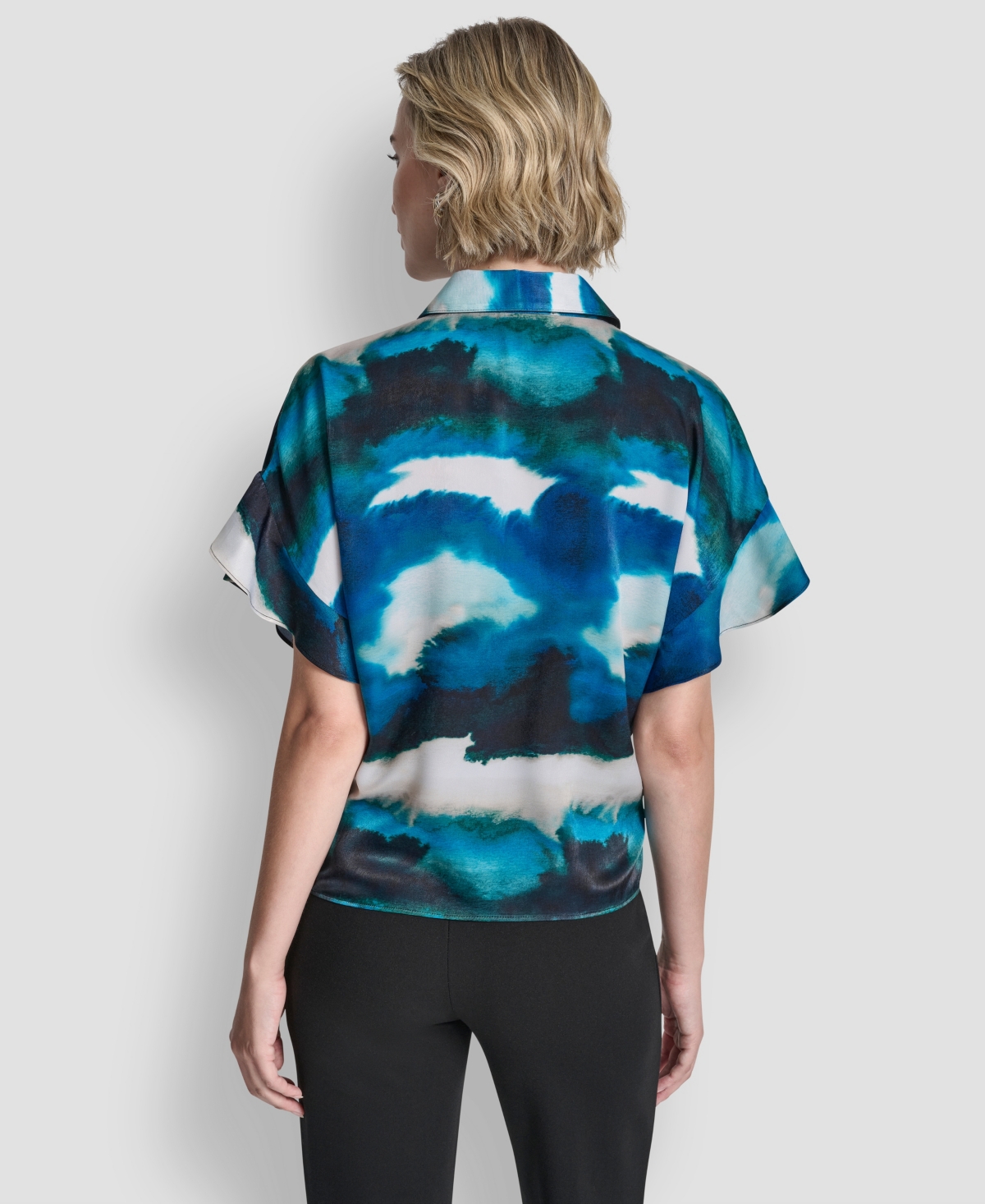 Dkny Women's Short-Sleeve Button-Front Shirt