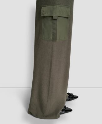 Women's Knit Straight-Leg Cargo Pants