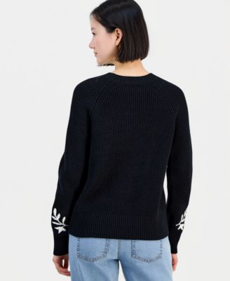 Women's Embroidered Crewneck Sweater