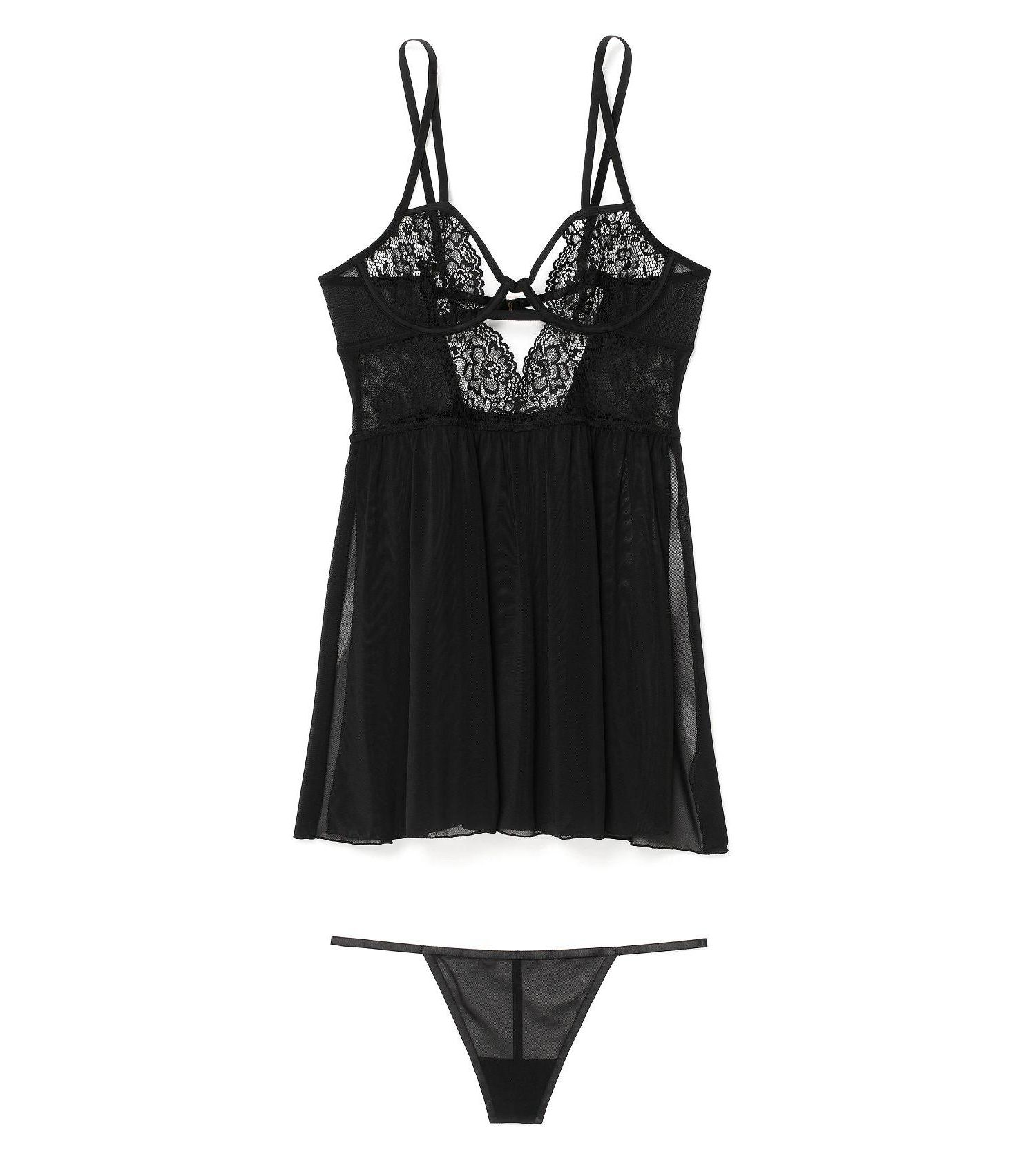 Women's Rae Unlined Babydoll & G-String Set Lingerie