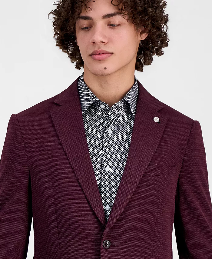 Men's Slim-Fit Waffle Stretch Sport Coat - thumbnail 9