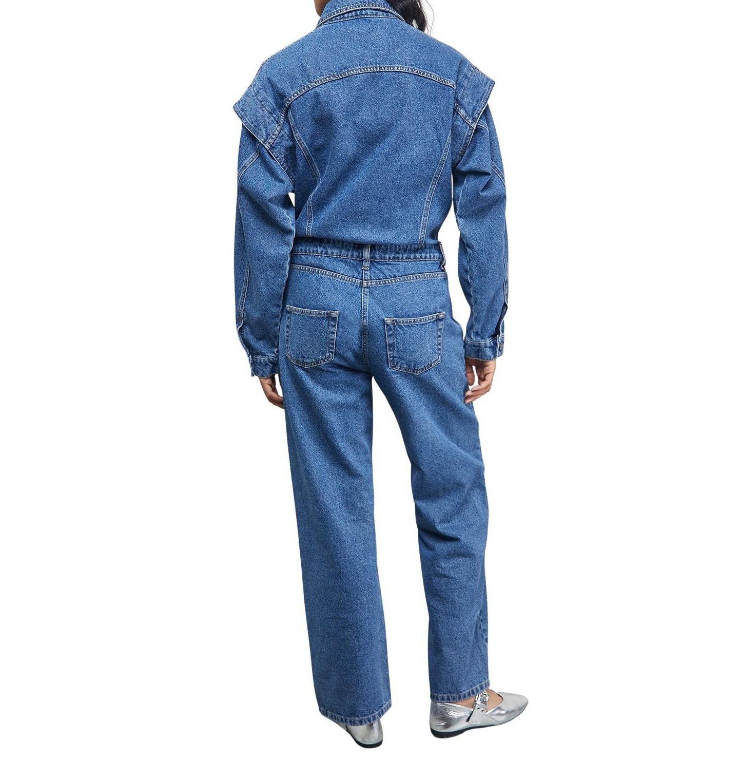 Женский комбинезон Warehouse Tony Denim Jumpsuit, цвет: Синий — фото 6