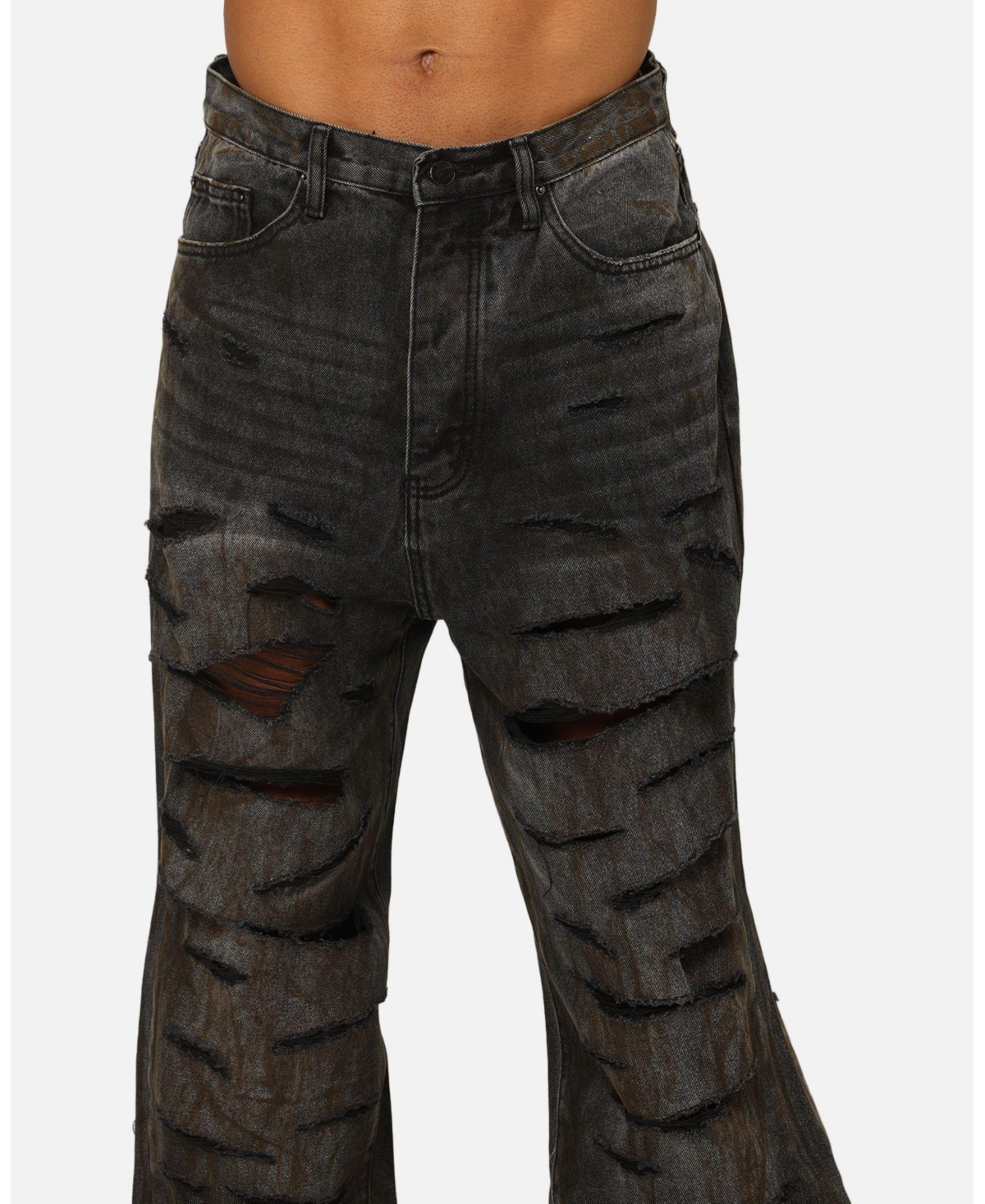 mnml Men's Ultra Baggy Thrashed Denim