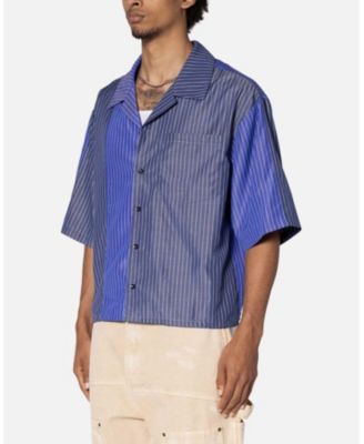 Men's Cropped Panel Stripe Short Sleeve T-Shirt