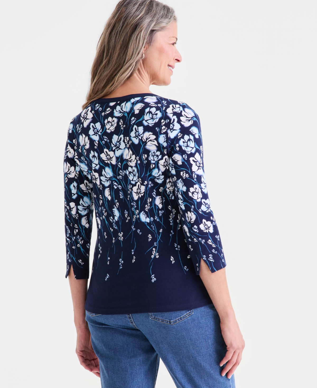 Style & Co Petite Boat Neck Top, Macy's Exclusive