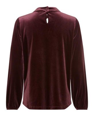 Women's Velvet Peekaboo Top