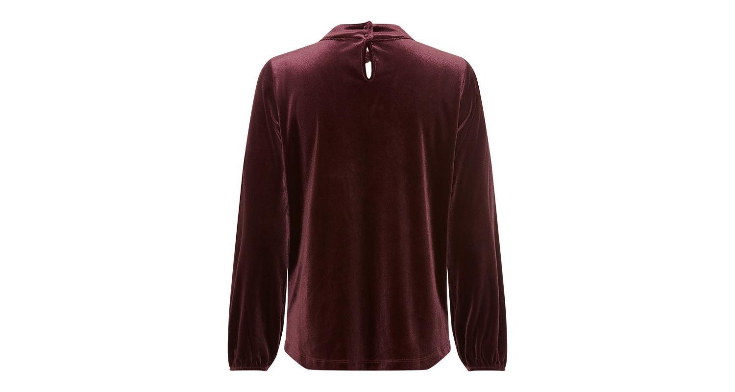 Women's Velvet Peekaboo Top