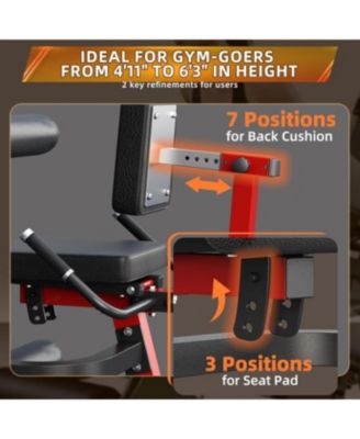 Leg Extension and Curl Lower Body Workout Machine, Heavy Duty Adjustable Leg Rotary Extension Plate Loaded Fitness Equipment