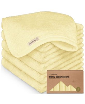 6pk Deluxe Baby Washcloths, Organic and Soft Baby Wash Cloth, Baby Bath Towel, Face Cloths