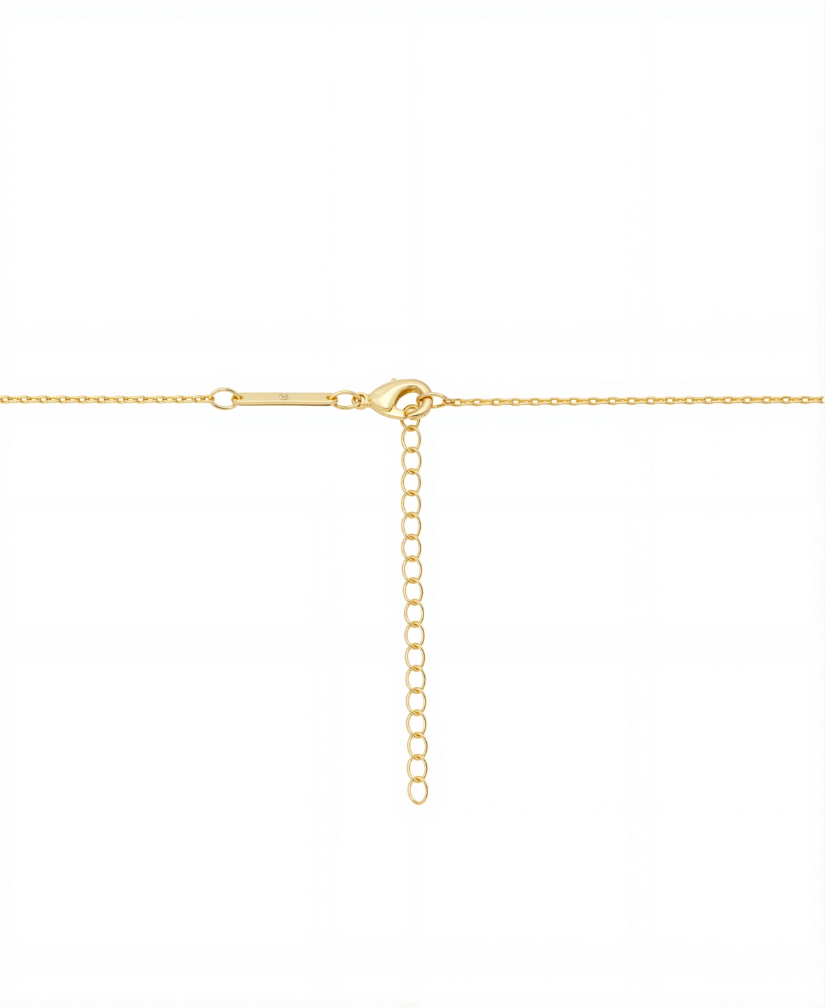 Unwritten Mother Of Pearl Inlay Cubic Zirconia Heart Necklace With Extender In Gold