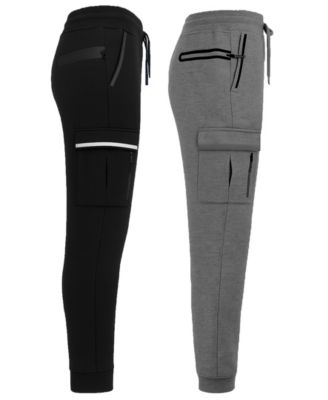 Men's Slim-Fit Tech Fleece Cargo Jogger Pants, 2-Pack