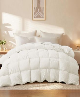 Unikome Medium Warmth Goose Feather Down Fiber Comforter, King