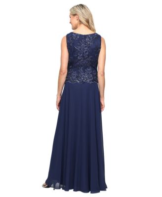 Women's Boat Neck Embroidered Dress