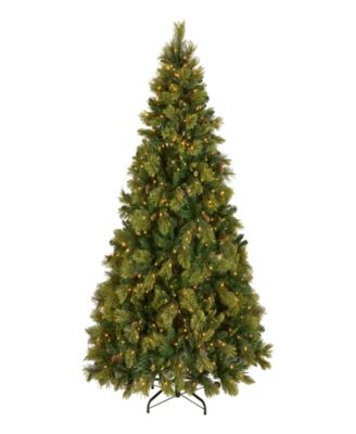National Tree Company - National Tree 7 .5' Carolina Pine Hinged Tree with 86 Flocked Cones and 750 Clear Lights