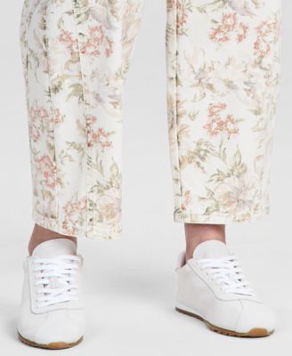 Women's Floral-Print Barrel-Leg Jeans, Macy's Exclusive