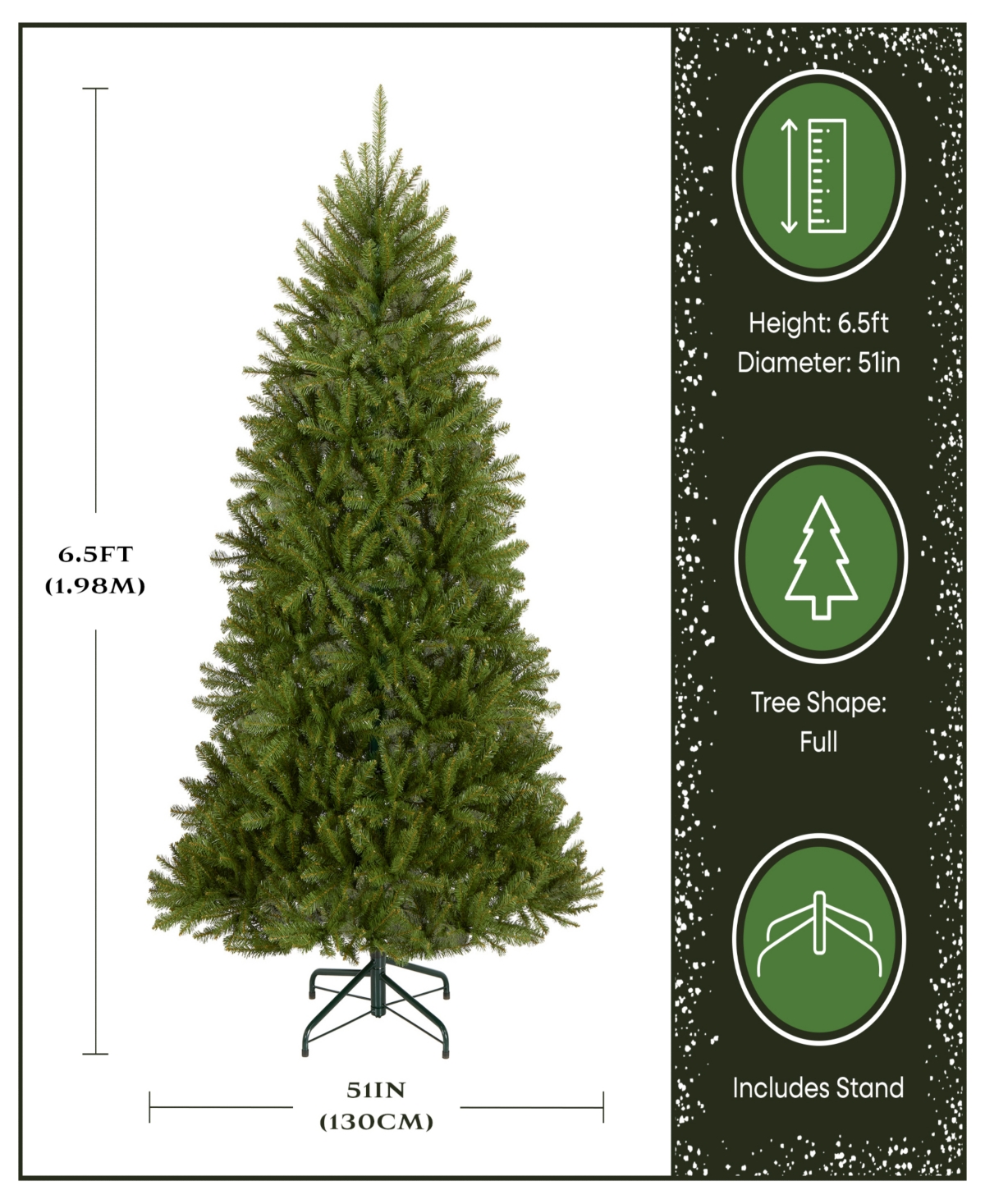 National Tree 6.5' Dunhill Fir Hinged Tree