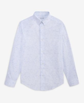 Boys' 8-20 Dotted Floral Print Dress Shirt