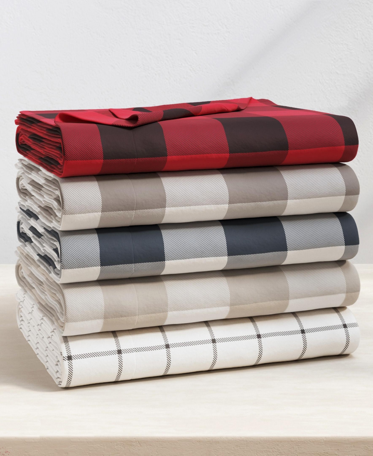 Linery & Co. 100% Turkish Cotton Flannel Printed Sheet Set - Buffalo check