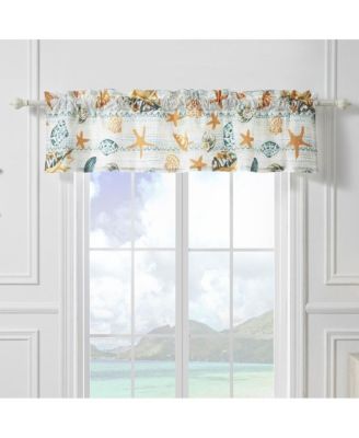 Kona Luxurious 3" Rod Pocket Window Valance 84" x 16" Ocean