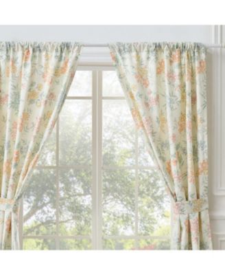 Chloe Light Filtering Semi Sheer 3" Rod Pocket Window Panel Pair 42" x 84" Pastel