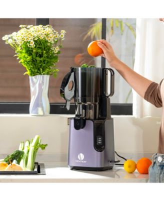 Cold Press Juicer, Masticating Juicer with 5.1 Inch Large Feed Chute, 250W Power High Juice Yield for Batch Juicing