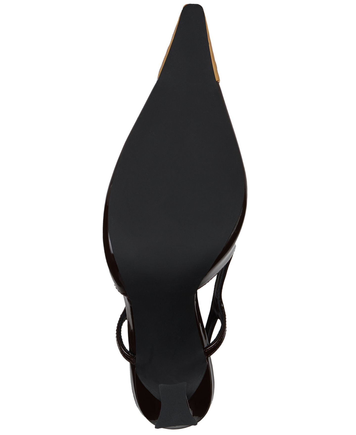 Женские туфли Jeffrey Campbell Sorcerer Novelty Slingback Pumps, цвет: Коричневый лаковый / Золотой — фото 5