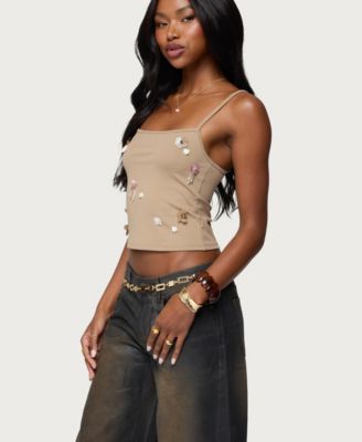 Women's Malia Flower Applique Tank Top