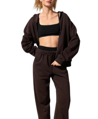 Women's Oversized Seamflow Full-Length Zip Hoodie
