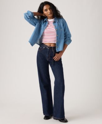 Women's Middy Loose Mid Rise Bootcut Jeans