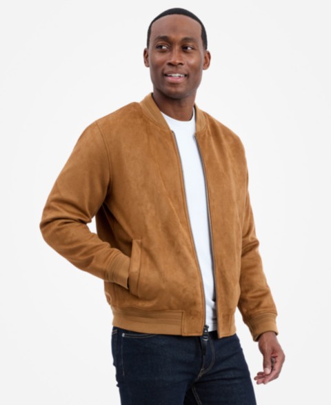 Мужские куртки Michael Kors Men's Faux Suede Bomber Jacket