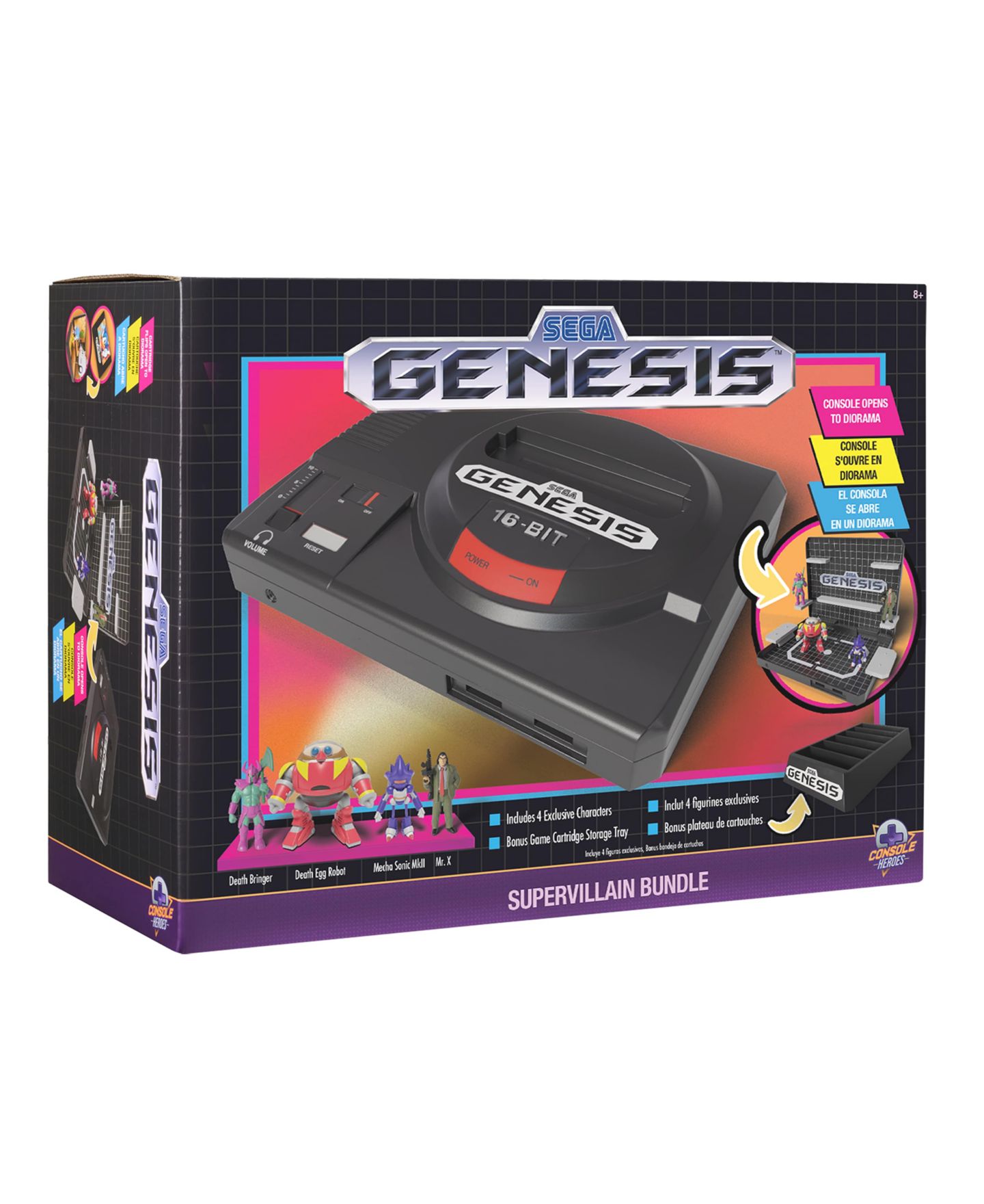 Детские фигурки Wilder Toys Sonic Boss Level Sega Genesis Console Display 5-Piece Set, Ages 8+ — фото 1
