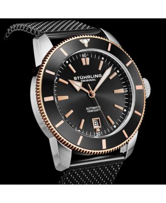Mens Marinier 4079 Automatic 42 mm Dive Watch with Sunray Dial and Mesh Bracelet
