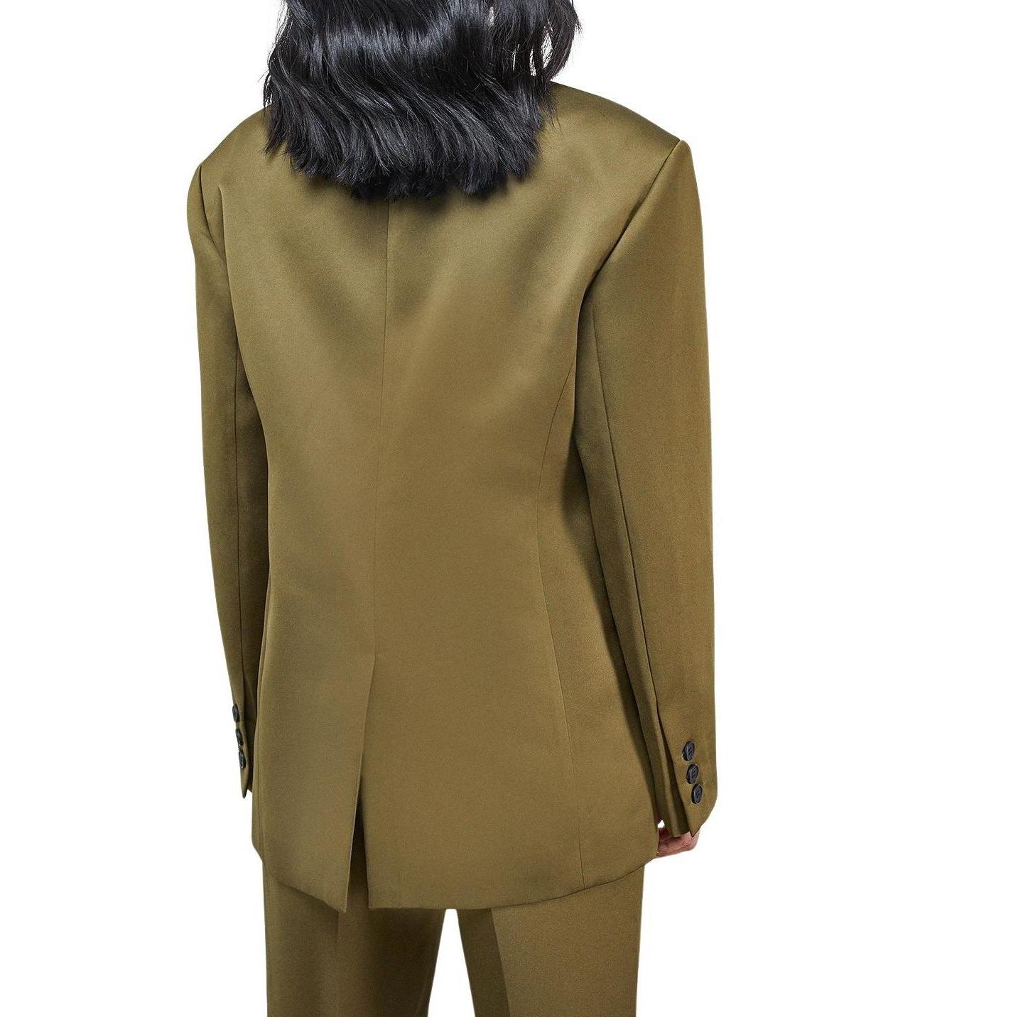 Женский пиджак Warehouse Premium Satin Oversized Blazer, цвет: Оливковый — фото 6