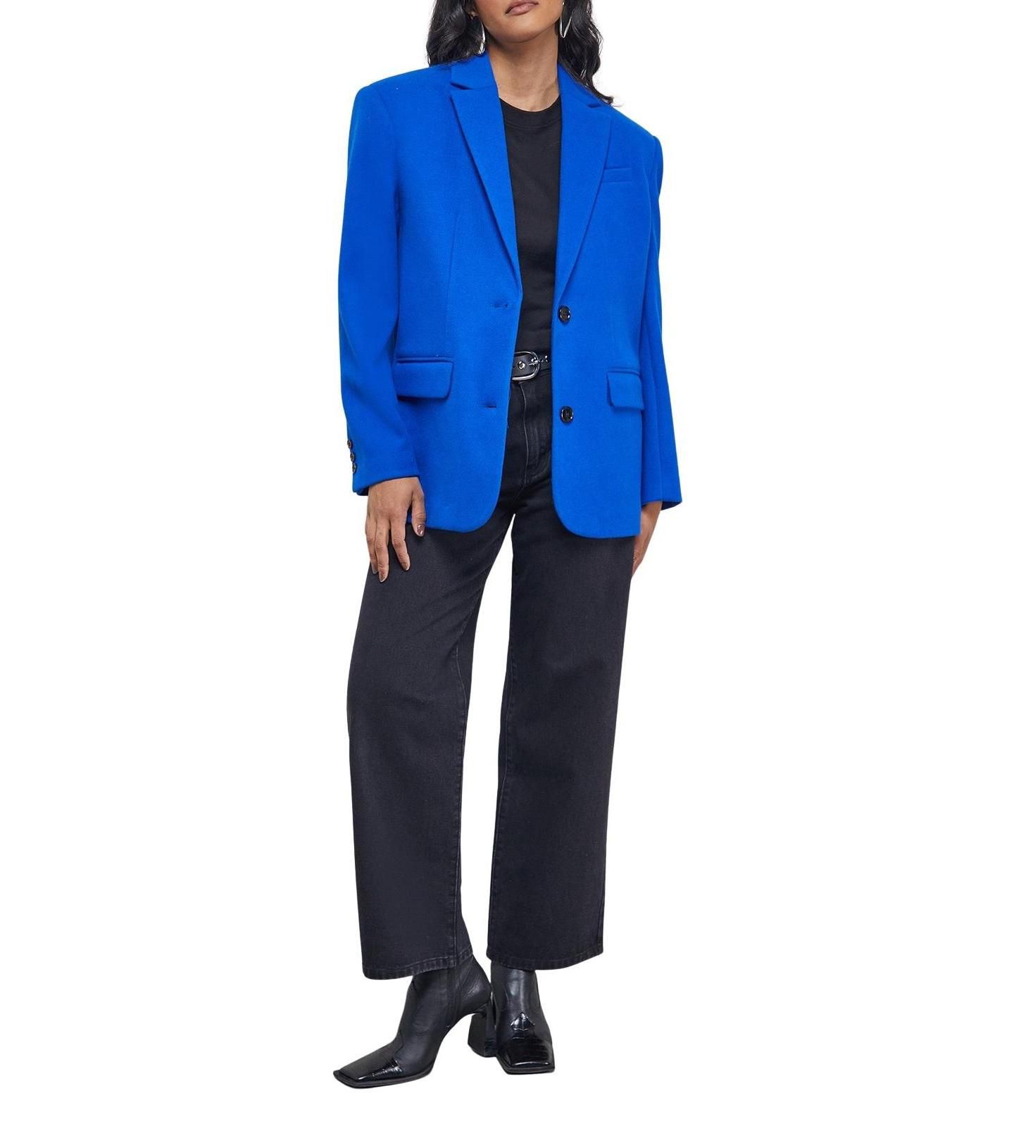 Женская куртка Warehouse Oversized Blazer, цвет: Тёмный синий — фото 7
