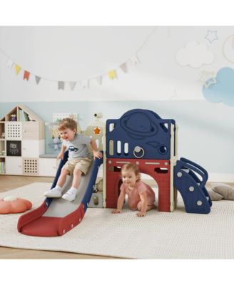 8 in 1 Toddler Slide Set for Kids Ages 1-6 Indoor Outdoor Playground